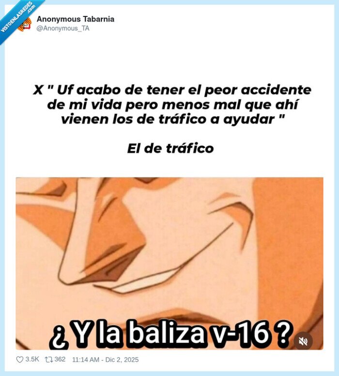 accidente,tráfico,baliza,v-16,sarcasmo