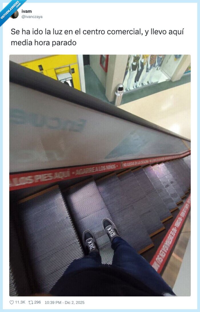 apagón,shopping,escalera,inconveniente,espera