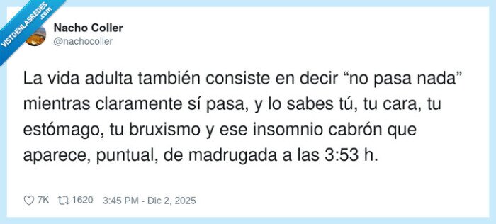 vida adulta,no pasa nada,insomnio,bruxismo,353h