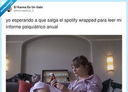 Enlace a Spotify wrapped: 327 reproducciones de la misma canción llorando, diagnóstico confirmado, por @KarmaIsACat_5