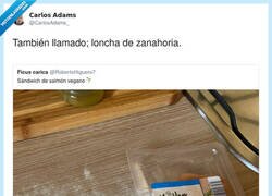 Enlace a He pedido salmón vegano y me han dado un cosplay de Nocilla naranja, por @CarlosAdams_