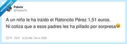 Enlace a El Ratoncito Pérez ajustando por inflación y suelto del bolsillo, por @Pabela79