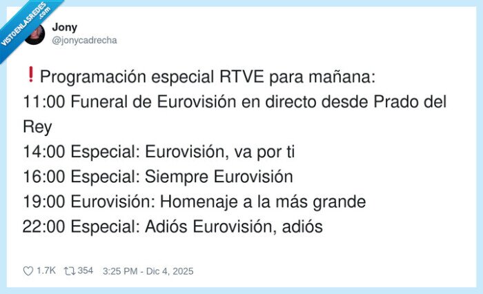 Eurovision,RTVE,funeral,homenaje,adiós
