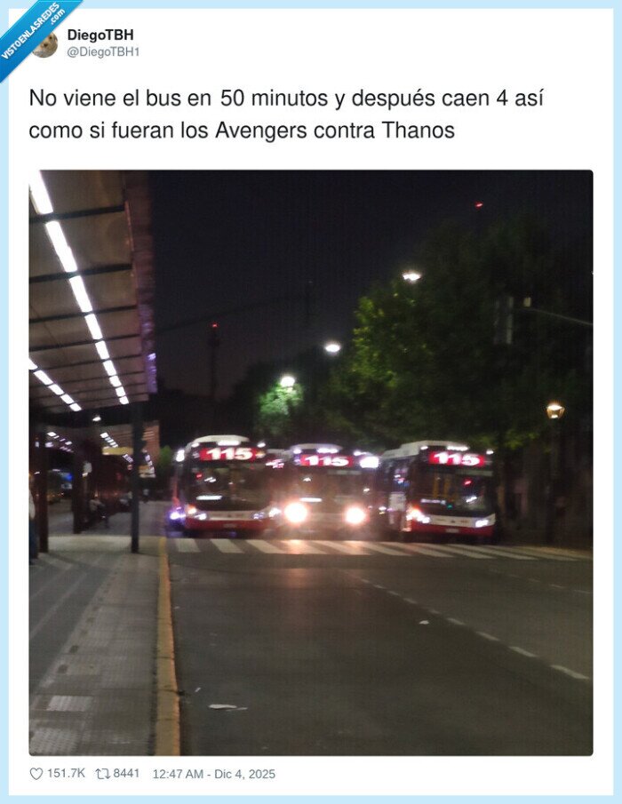 autobuses,retraso,enjambre,115,noche