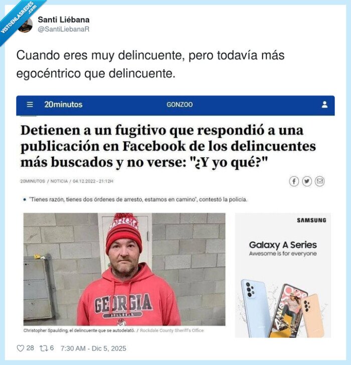 fugitivo,facebook,delincuentes,autodelato,policia