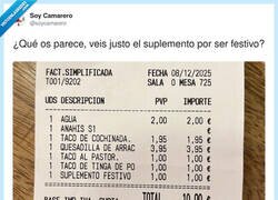 Enlace a España, único país donde te cobran por celebrar que no estás trabajando, por @soycamarero