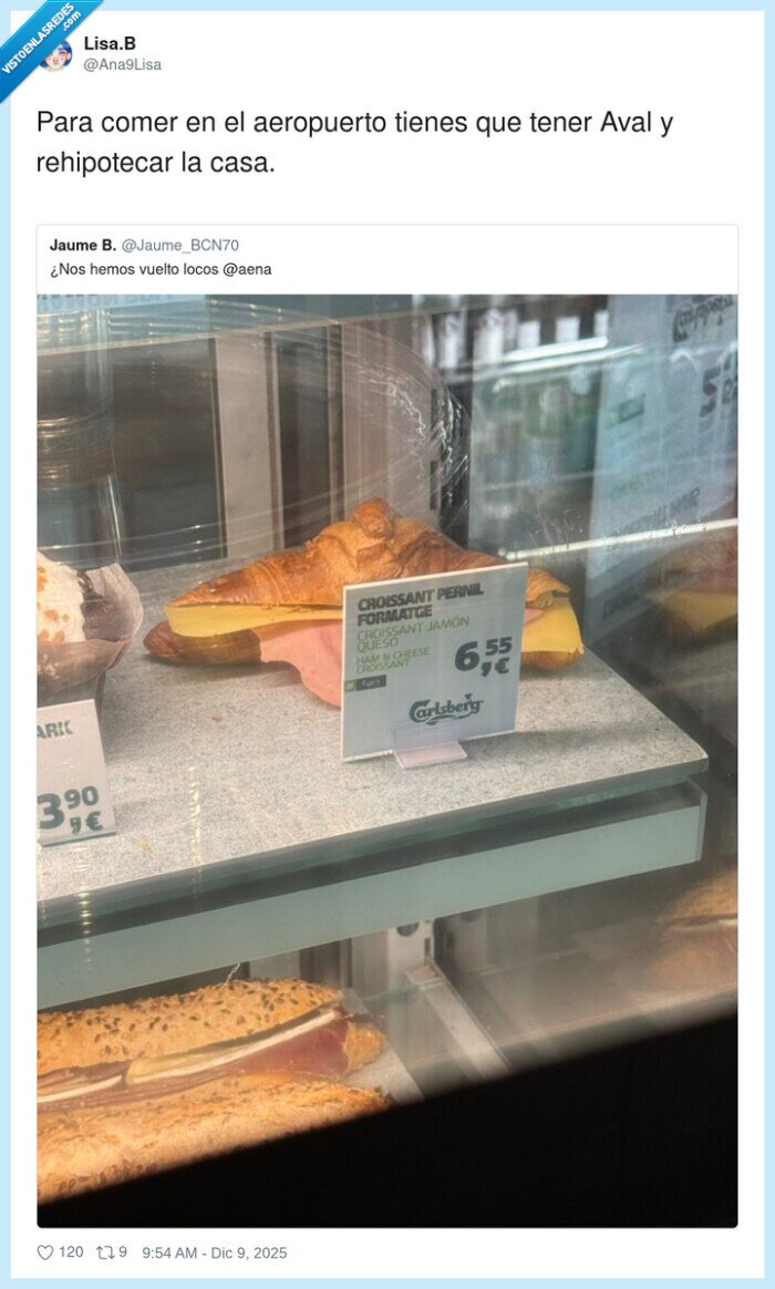 aeropuerto,precios,croissant,comida,Aena