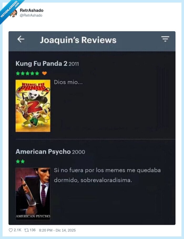 1710644 - Tu cine de culto no supera a un panda gordo haciendo kung-fu, asúmelo, por @RetrAshado