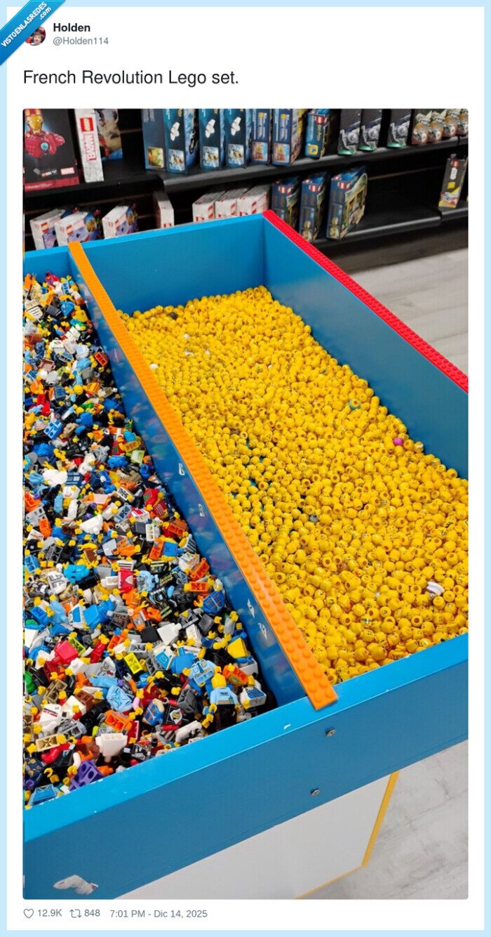 Lego,RevolucionFrancesa,CabezasAmarillas,TiendaJuguetera,MemeHistorico