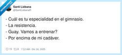 Enlace a Mi único six pack es de excusas, por @SantiLiebanaR