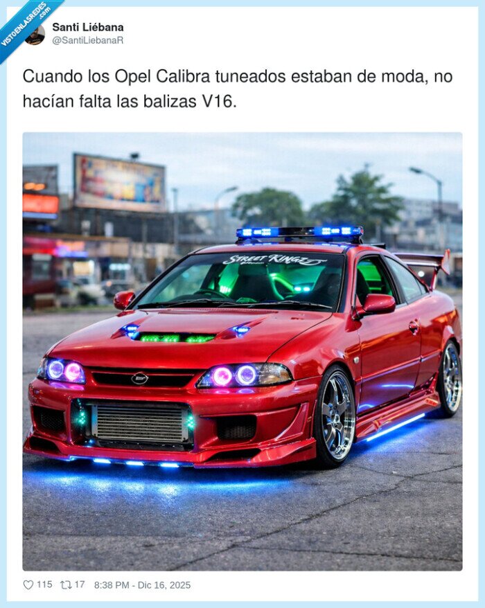 OpelCalibra,tuneado,balizasV16,cochepersonalizado,estilo90s