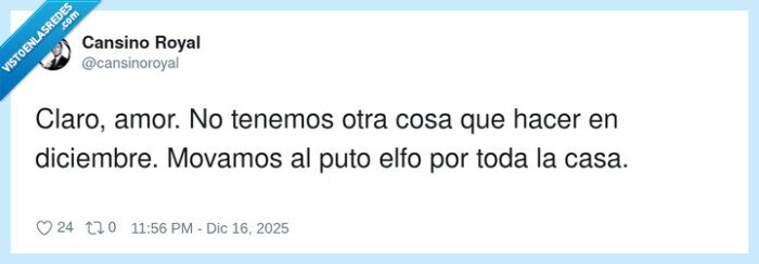 1710777 - La verdadera tradición navideña es odiar al elfo en familia, por @cansinoroyal