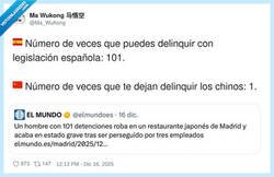 Enlace a En España eres reincidente, en el chino eres recuerdo, por @Ma_WuKong