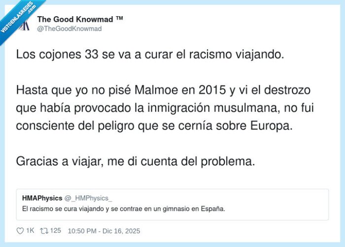 racismo,viaje,malm&ouml;,inmigraci&oacute;n,espa&ntilde;a