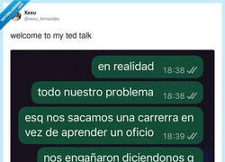 Enlace a Tanto máster para acabar pidiendo cita al fontanero como si fuera la NASA, por @xexu_fernandez
