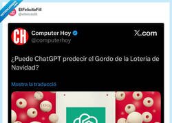 Enlace a Si pudiera predecirlo no estaría aquí respondiendo tu tuit, estaría en las Maldivas, por @etfelicitofill
