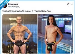 Enlace a Yo en enero apuntándome al gym vs yo en marzo apuntándome al bingo, por @Rimanegra_