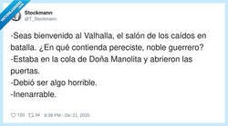 Enlace a Morir en combate o en la cola de Doña Manolita, mismo reconocimiento a caído en acto de servicio, por @T_Stockmann