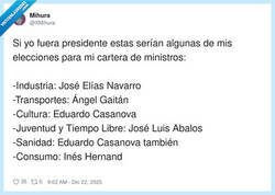 Enlace a Y de vicepresidente pondría a mi terapeuta, que es quien realmente gobierna mi vida