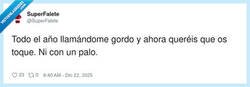Enlace a Luego en enero que si por qué traes carbón, pues porque rencoroso sí, pero gordo también, por @SuperFalete