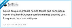 Enlace a Si tu comida requiere EPI, igual el problema no son los gérmenes, por @SantiLiebanaR