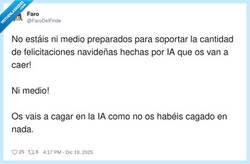 Enlace a Tranquilos, que después de “Feliz NavidIA” viene “dejemos la tecnología un poquito, ¿no?”, por @FaroDelFinde