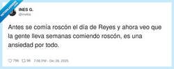 Enlace a No es Navidad, es un trastorno de ansiedad por bollería, por @inekis