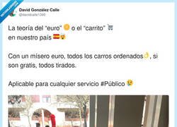 Enlace a Luego nos extraña que el político robe, si con un euro hasta aparcamos bien el carrito, por @davidcalle1390