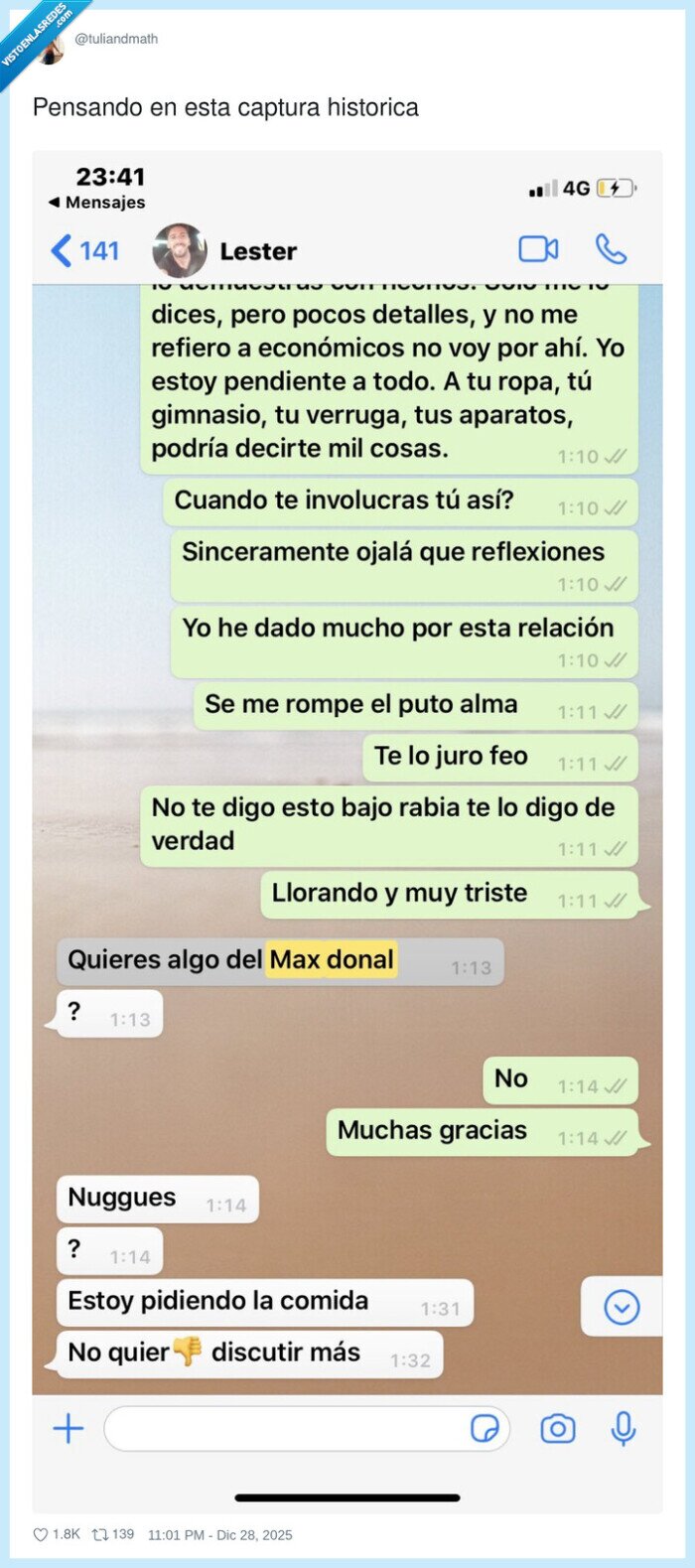 relaci&oacute;n,desamor,Maxdonal,nuggues,lamento