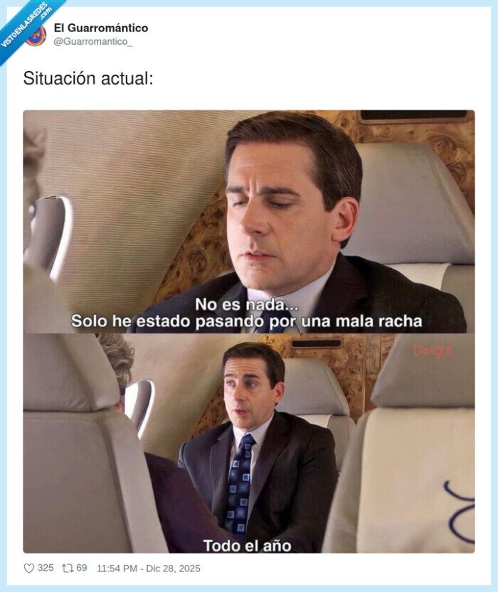 malaRacha,a&ntilde;oDif&iacute;cil,situaci&oacute;nActual,Dwight,avi&oacute;n