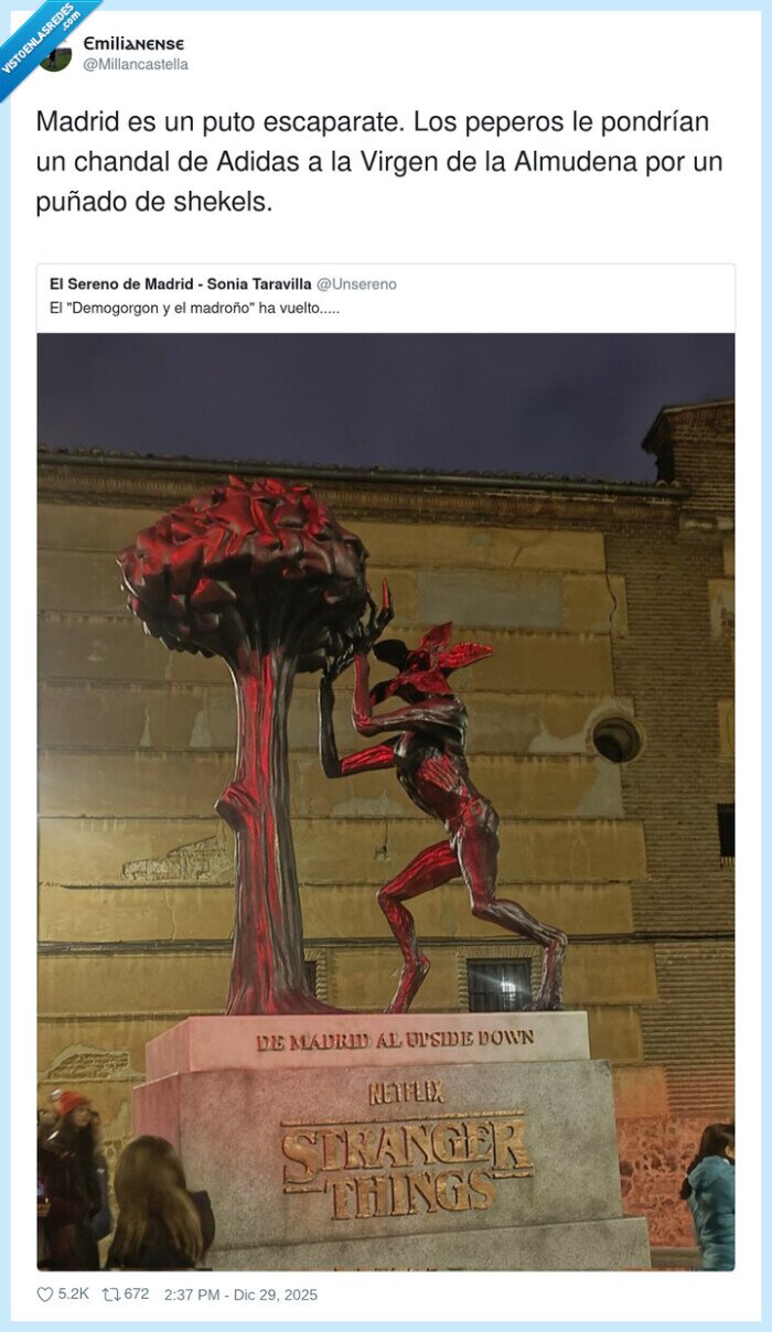 Demogorgon,Madrid,StrangerThings,Escultura,Nostalgia