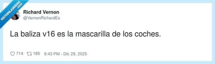 1711600 - La baliza V16: la mascarilla de los coches, por @VernonRichardEs