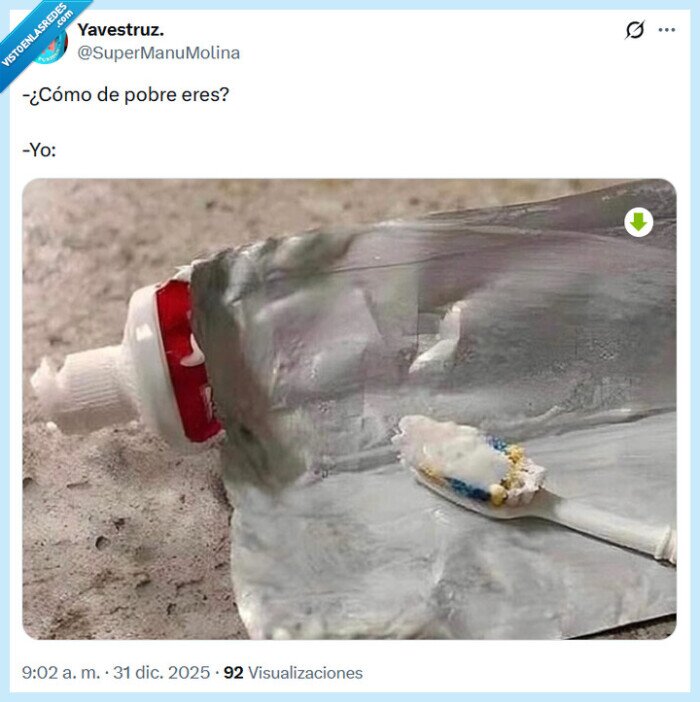 pobre,pasta de dientes
