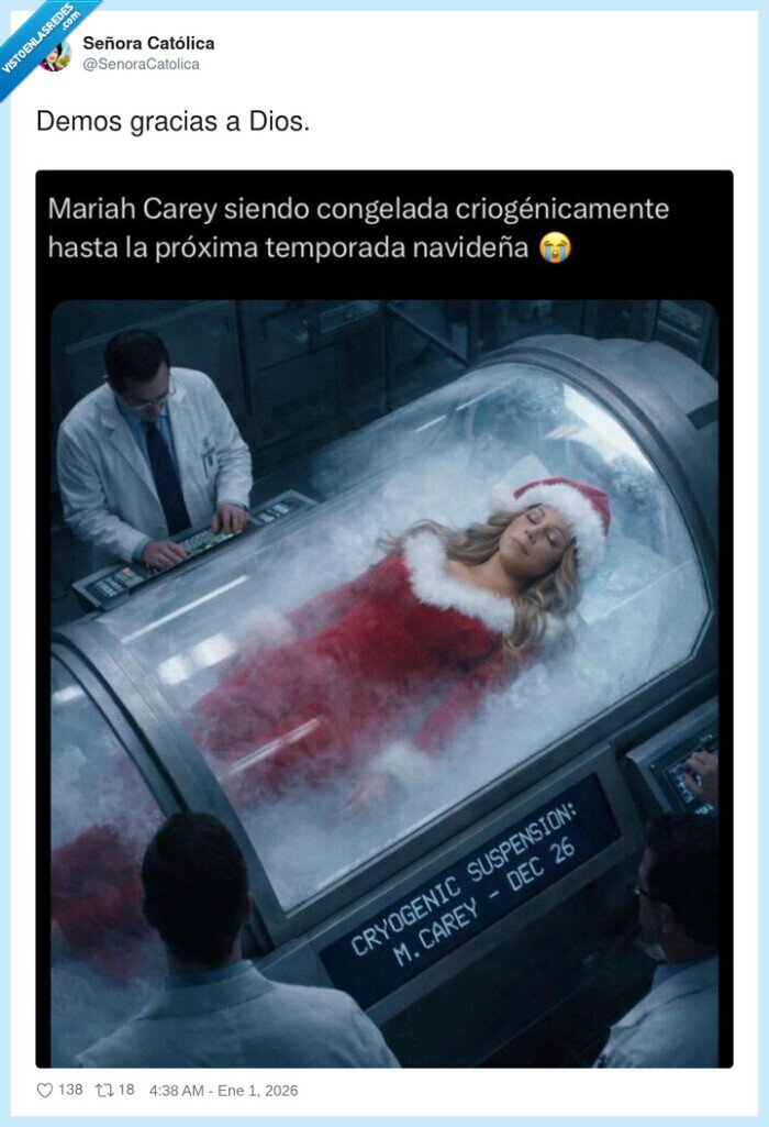 criogenia,navidad,MariahCarey,futuro,cienciaficci&oacute;n