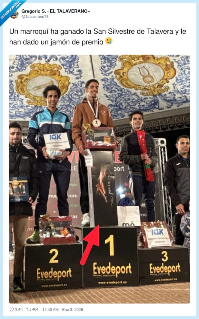 SanSilvestre,Talavera,jam&oacute;n,atletismo,victoria