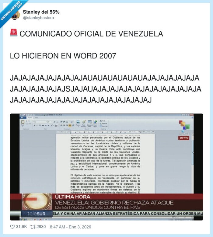 Venezuela,Comunicado,Word2007,Aguja,Sobrevivencia
