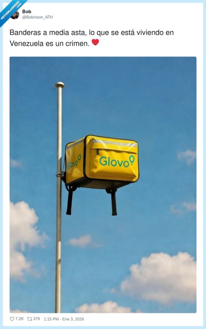 Glovo,bandera,mediaasta,Venezuela,crimen