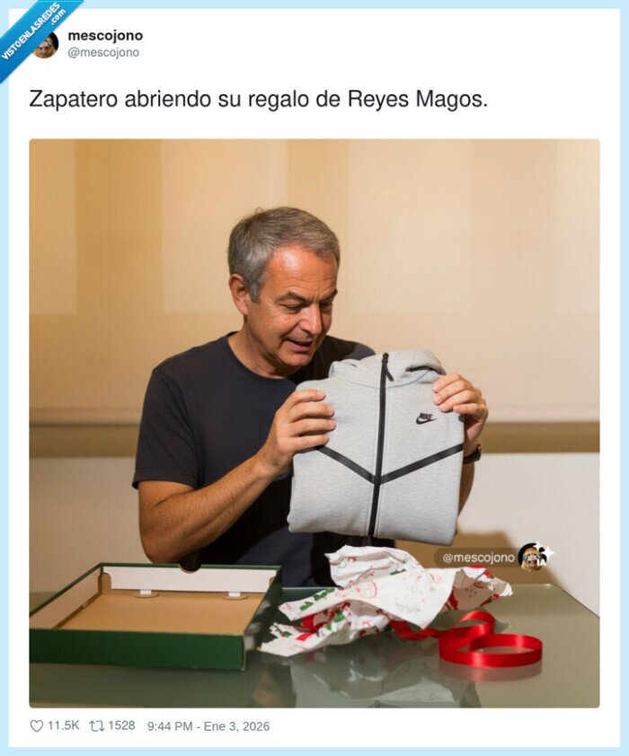 Zapatero,ReyesMagos,Nike,Regalo,Sorpresa,maduro,chandal