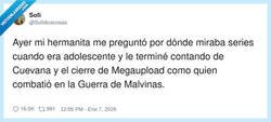 Enlace a Cuando le explicas a tu hermana lo de Cuevana como si fueras un veterano de guerra