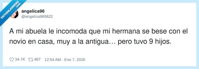 abuela,hermana,novio,beso,hijos