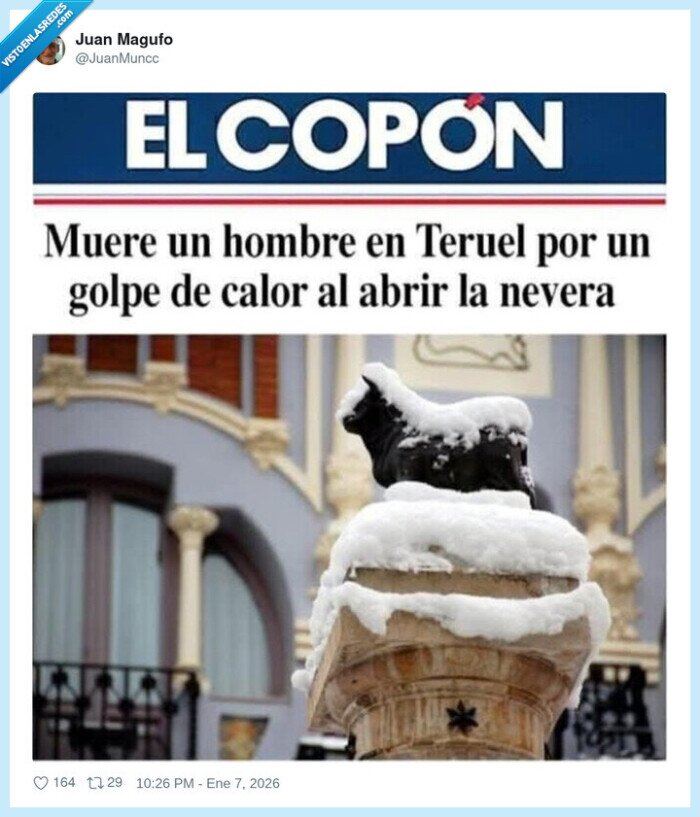 Teruel,golpeCalor,nevera,neve,noticia