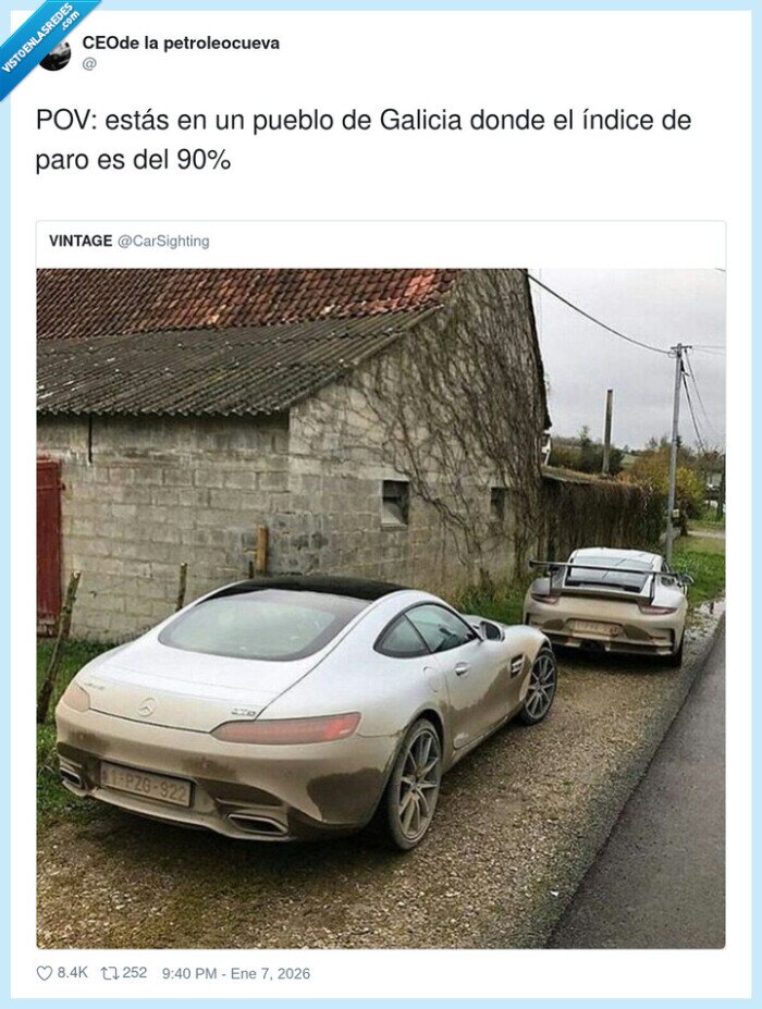 Galicia,paro,coches,lujo,rural
