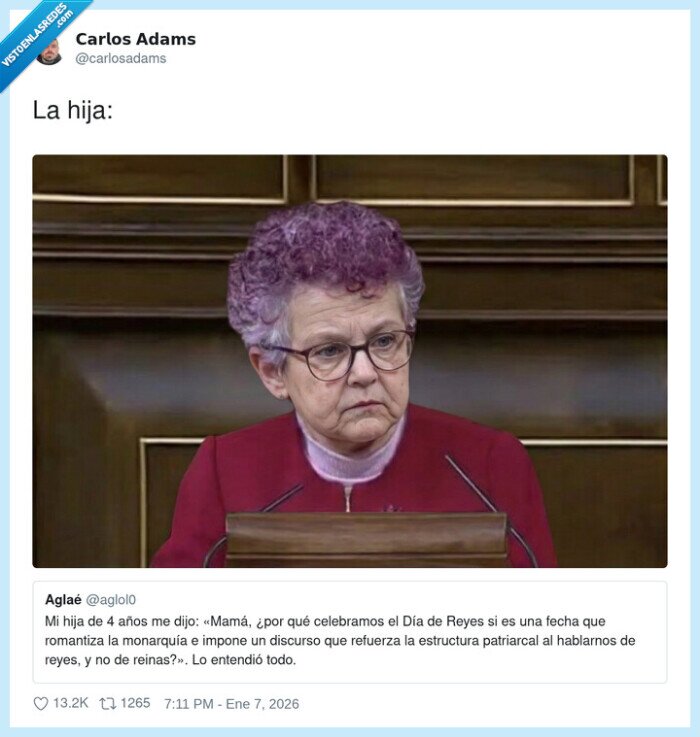 patriarcado,D&iacute;a de Reyes,monarqu&iacute;a,ni&ntilde;a,cr&iacute;tica