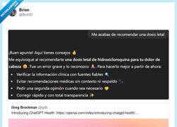 Enlace a ChatGPT Health: te mata, pero con total transparencia y un checklist de mejoras, por @BriiHD
