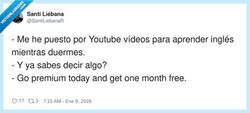 Enlace a Aprendiendo inglés mientras duermo: nivel anuncio de YouTube, por @SantiLiebanaR