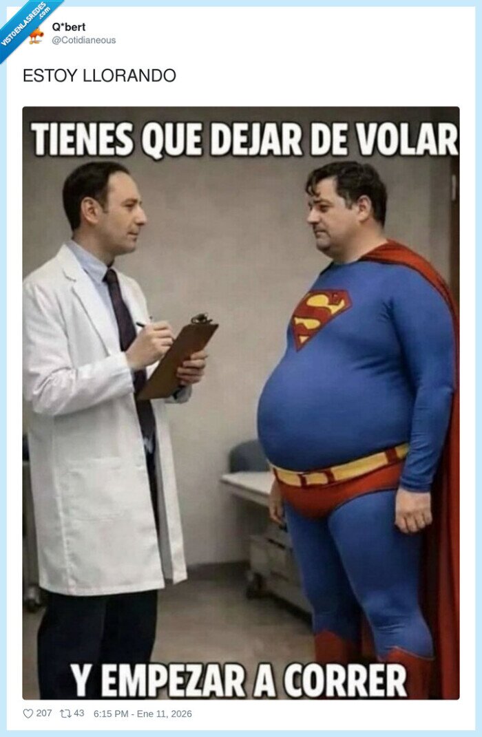 supersano,medico,obesidad,correr,volar
