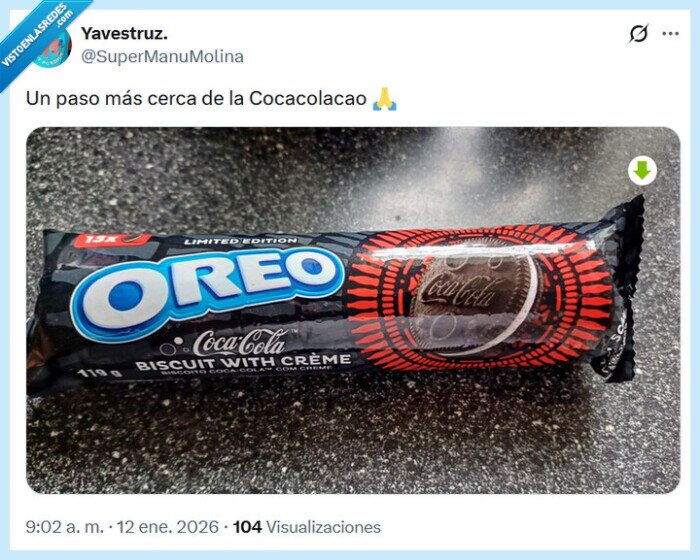 oreo,chocolate,coca cola