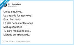 Enlace a Un país que ve estos programas y luego se pregunta por qué no avanzamos ni con GPS, por @Lamalkeria1