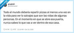 Enlace a Lo de repartir pizzas es el verdadero reality: abres la puerta y te comes un plot twist, por @tofeelhealed