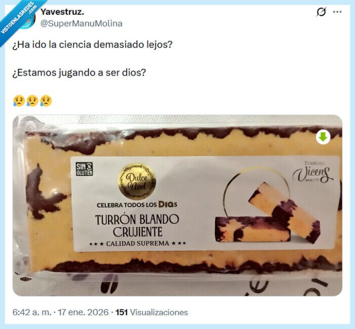 turr&oacute;n,ciencia,dios,crujiente,blando
